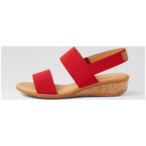 Phaedra Red Elastic Sandals