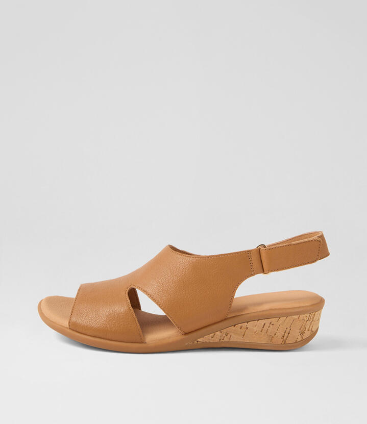 Pleasing Dark Tan Leather Sandals