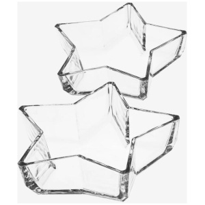Pure Table Top Star 2-Piece Glass Bowl Set