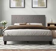 Quiton Double Bed Frame Grey