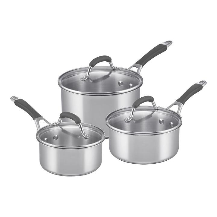 Raco Reliance Stainless Steel 3-Piece Saucepan Set