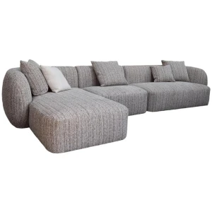 Ravello 4 Seater Left Chaise Sofa - Plush Spec Brown by Interior Secrets - AfterPay Available