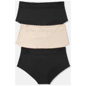 Sash & Rose Women's Bonded Lace Full Brief 3 Pack