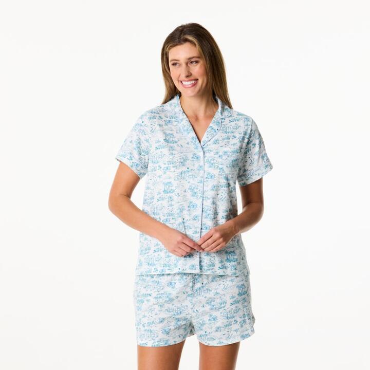 Sash & Rose Women's Cotton Jersey Short Pyjama Set