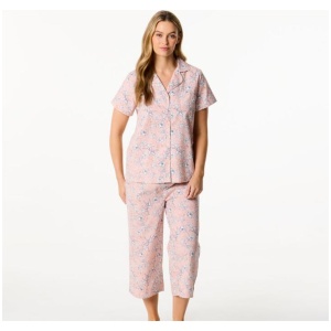 Sash & Rose Women's Cotton Poplin Floral PJ Set