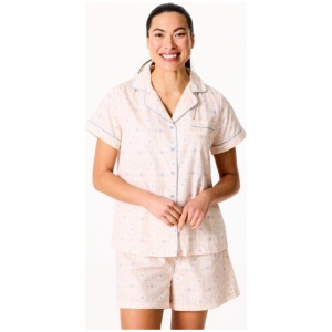 Sash & Rose Women's Cotton Poplin Short PJ Set