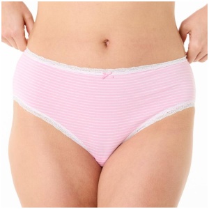 Sash & Rose Women's Cotton Yarn Dyed Stripe Full Brief