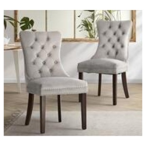 Set Of 2 Aylin Dining Chairs Grey