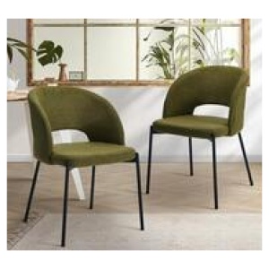 Set Of 4 Nathalia Dining Chairs Green