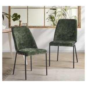 Set Of 6 Namie Rust Dining Chairs Green