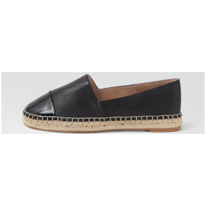 Simeon Black Patent Leather Flat Shoes