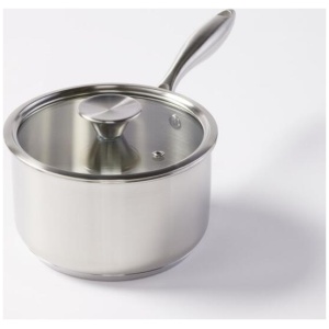 Smith + Nobel 16 cm Cook Stainless Steel Saucepan with Glass Lid