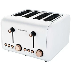 Smith + Nobel 4 Slice Toaster White And Rose Gold HTA4002-RGW