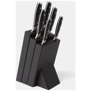 Smith + Nobel 7-Piece Gourmet Knife Block Set Black