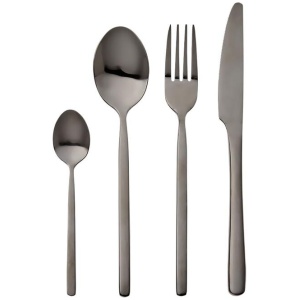 Smith + Nobel Arte 24-Piece Cutlery Set Shiny Black