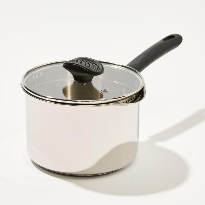 Smith + Nobel Genoa 16 cm Stainless Steel Saucepan With Straining Lid