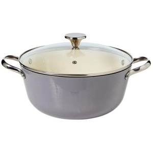 Smith + Nobel Lightweight 26 cm Cast Iron Casserole Pot Grey