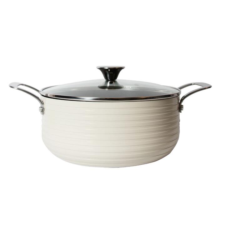 Smith + Nobel Linea 24 cm Casserole Pot Almond