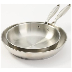 Smith + Nobel Stainless Steel Twin Pack 24/30cm Frypan Set