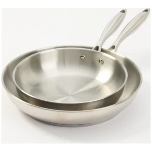 Smith + Nobel Stainless Steel Twin Pack 24/30cm Frypan Set