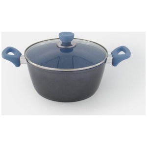 Smith + Nobel Stone Plus 24 cm Cerulean Casserole Pot with Lid