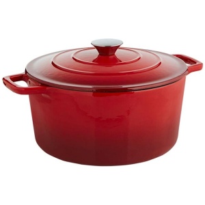 Smith + Nobel Traditions 5L Cast Iron Casserole Pot Red