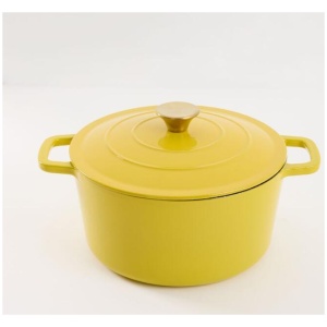 Smith + Nobel Traditions 5L Cast Iron Casserole Yellow