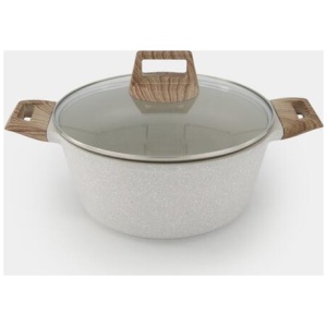 Smith + Nobel White Granite Plus 24 cm Casserole Pot