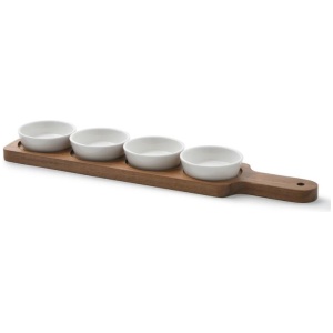 Soren Acacia 5 Piece Paddle Board Serving Set