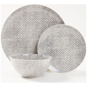 Soren Chevron 12-Piece Dinner Set