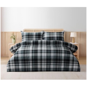 Soren Deacon Cotton Check Print Quilt Cover Set