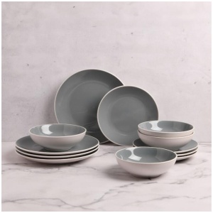 Soren Marlow 12 Piece Dinner Set Grey