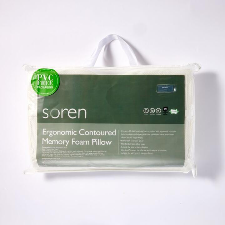 Soren Memory Foam Ergonomic Contoured Pillow
