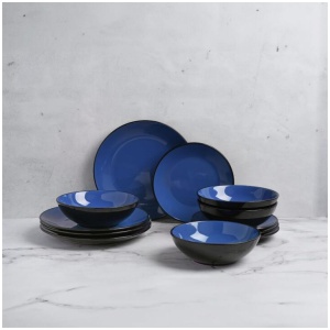 Soren Osaka 12 Piece Dinner Set Blue