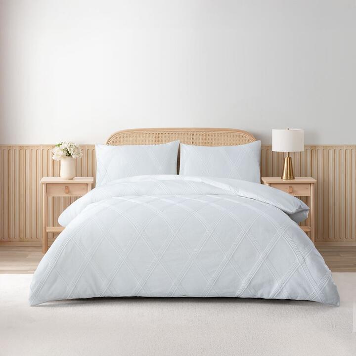 Soren Tranquillity Jacquard Quilt Cover Set