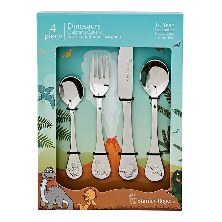 Stanley Rogers Dinosaurs 4-Piece 18/10 Kids Cutlery Set