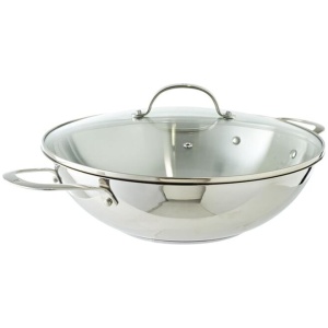 Swiss Diamond 32 cm Premium Steel DLX Wok with Lid