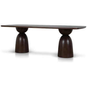 Tavolo 2.2m Elm Dining Table - Walnut by Interior Secrets - AfterPay Available