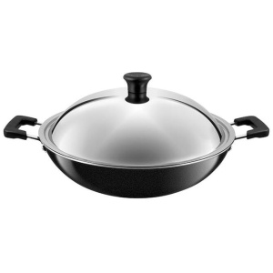 Tefal 36 cm Large Wok with Stainless Steel Lid