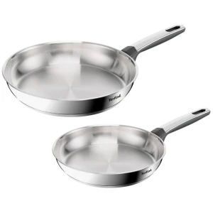 Tefal Emotion Induction Stainless Steel Uncoated Frypan Twin Pack
