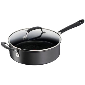 Tefal Jamie Oliver Quick and Easy Hard Anodised Non-Stick Sauté Pan with Lid
