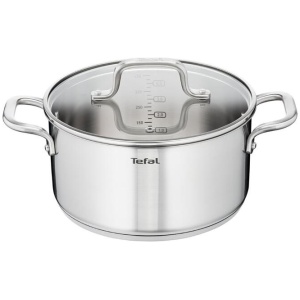 Tefal Virtuoso 24 cm Induction Stainless Steel Saucepan with Lid
