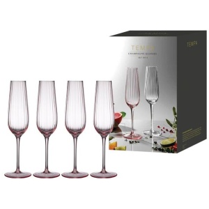 Tempa Esme Champagne Glass 4 Pack Blush