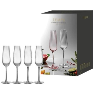 Tempa Esme Champagne Glass 4 Pack Clear