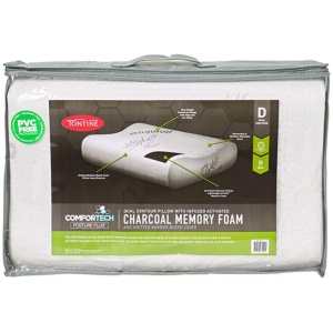 Tontine Comfortech Charcoal Infused Memory Foam Pillow Contour
