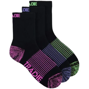 Tradie Black Tradie Women's Heavy Duty Cotton Blend Work Crew Socks 3 Pack