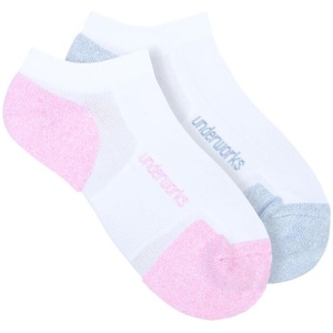 Underworks Women's Cushioned Active Low Cut Sock 2 Pack