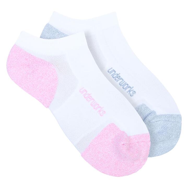 Underworks Women's Cushioned Active Low Cut Sock 2 Pack