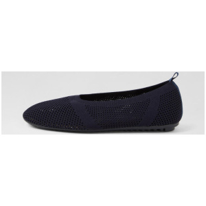 Vaya Navy Fabric Flat Shoes