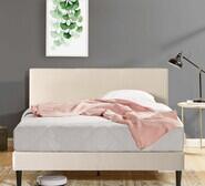 Verona Double Fabric Bed Frame Neutral